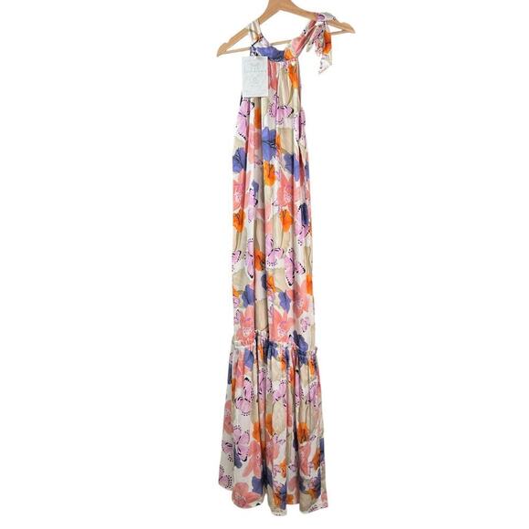 New Women’s Sensi Studio Halter Neck Maxi Dress Size L - Picture 3 of 8